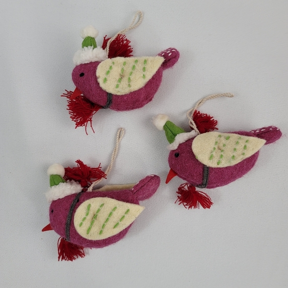 (14) Fabric Animals Christmas Holiday Ornaments - Llama Narhwal Elephant Bird - Picture 4 of 16